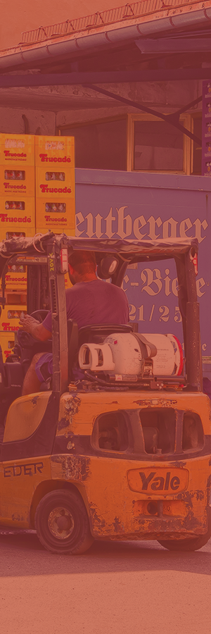 material handling tall banner